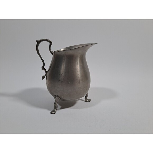 International Pewter Creamer 278 34 Williamsburg Style 4" Small Pitcher Footed - Picture 1 of 7